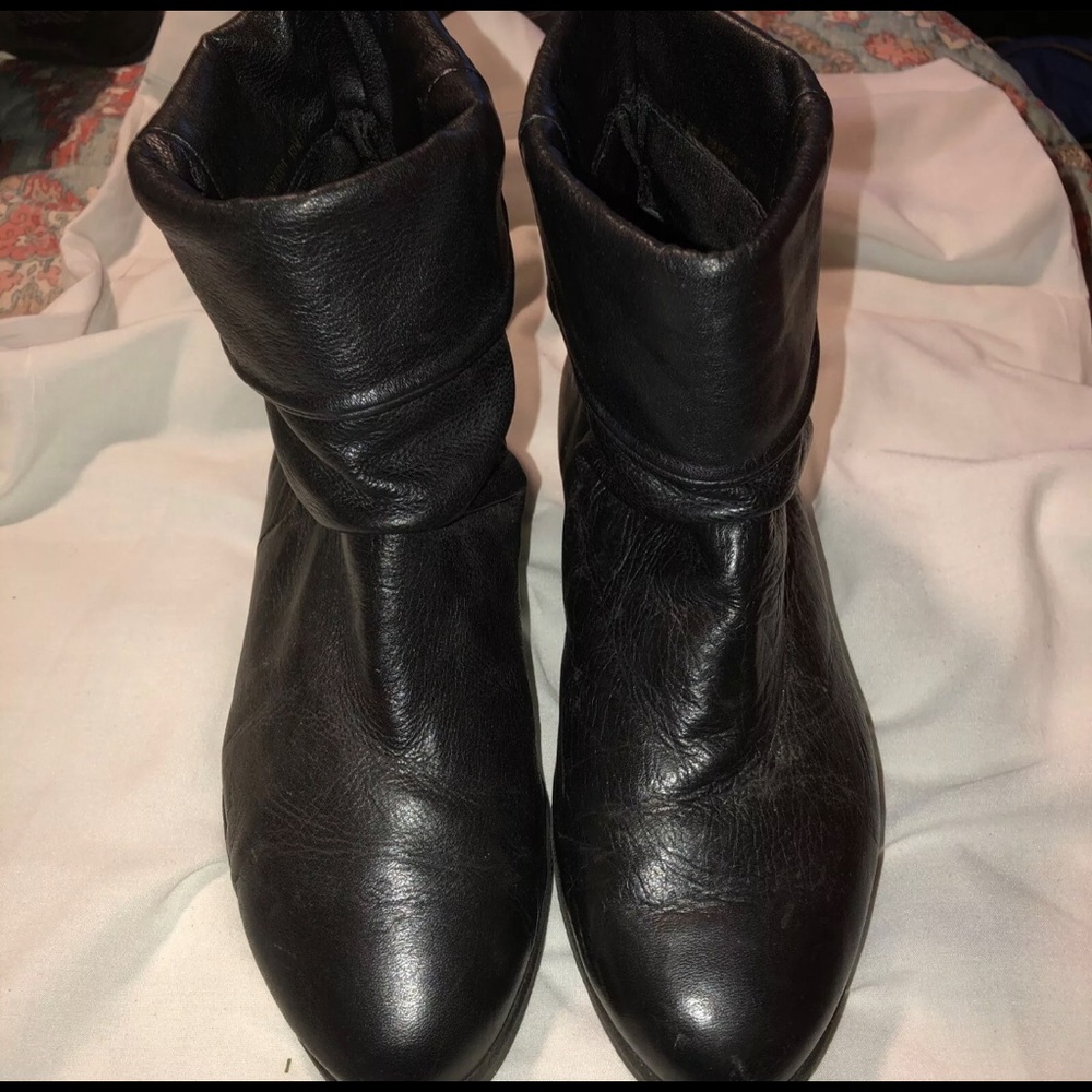 Trotters Marion soft Black Leather Boots Size 10